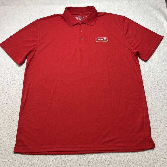 Circle K Men's Large Gas Station Employee Polo Red Logo Workwear Shirt - Picture 1 of 12